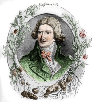 Porträt von Antoine Augustin Parmentier, französischer Militärapotheker und Agronom. Gravur von Edmond Morin von Edmond Morin