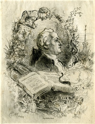 Porträt von Elie Catherine Freron (1718-1776) von Edmond Morin