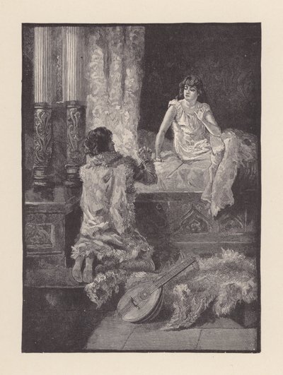Illustration zu Die Nacht von St. Agnes von John Keats von Edmund Henry Garrett