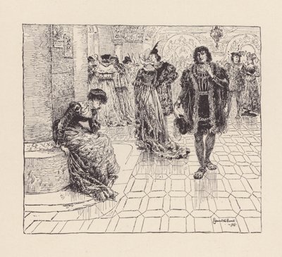 Illustration zu Die Nacht von St. Agnes von John Keats von Edmund Henry Garrett