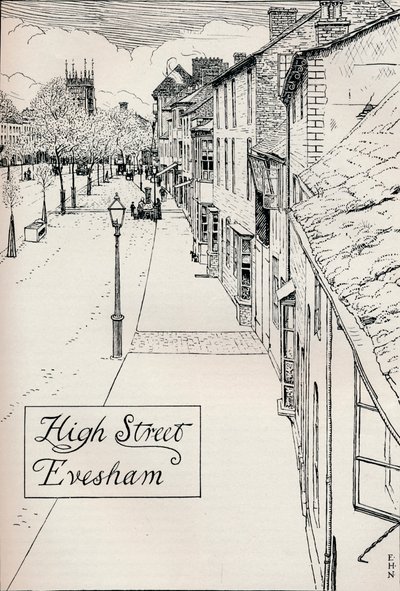 High Street Evesham, 19. Jahrhundert von Edmund Hort New