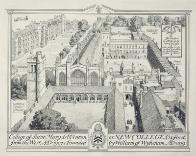 Das College of St Mary de Winton oder New College, 1928 von Edmund Hort New