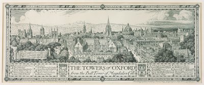 Die Türme von Oxford vom Glockenturm von Magdalen, 1908 von Edmund Hort New