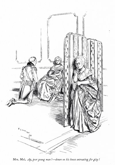 Illustration für Sheridans Die Rivalen (Gravur) von Edmund Joseph (after) Sullivan