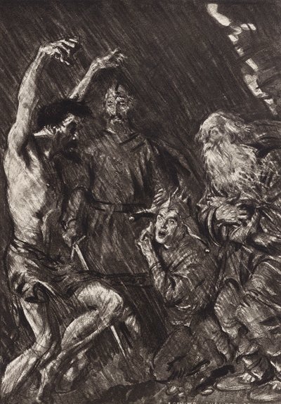 William Shakespeare: Die Tragödie von König Lear, Akt III, Szene 4 von Edmund Joseph (after) Sullivan
