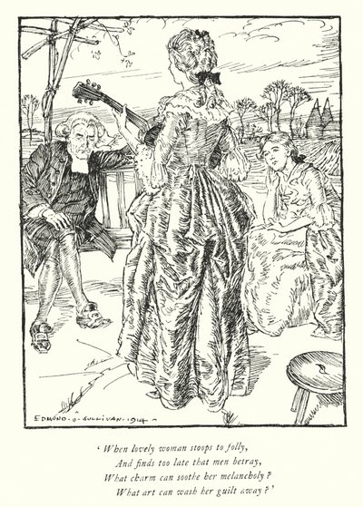 Illustration für Der Pfarrer von Wakefield von Oliver Goldsmith von Edmund Joseph Sullivan