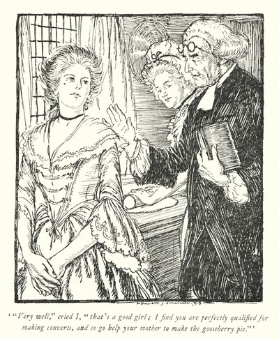 Illustration für Der Pfarrer von Wakefield von Oliver Goldsmith von Edmund Joseph Sullivan