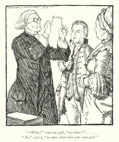 Illustration für Der Pfarrer von Wakefield von Oliver Goldsmith von Edmund Joseph Sullivan