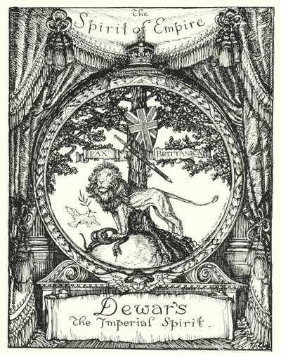 Der Geist des Imperiums, Zeichnung für eine Werbung für Dewar