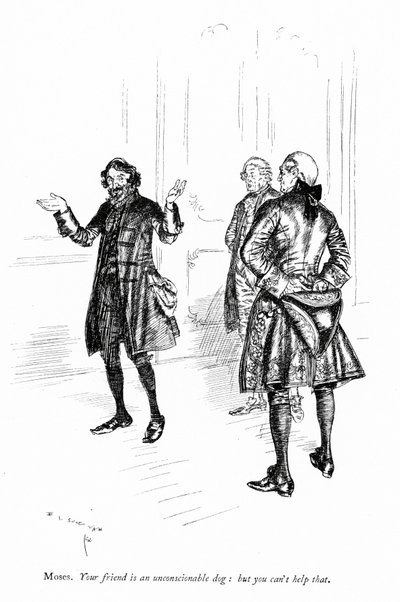 Illustration für Sheridans Die Schule der Frauen von Edmund Joseph after Sullivan
