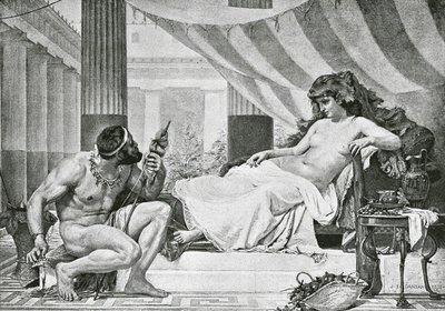 Herkules zu Füßen von Omphale von Edouard-Joseph (after) Dantan