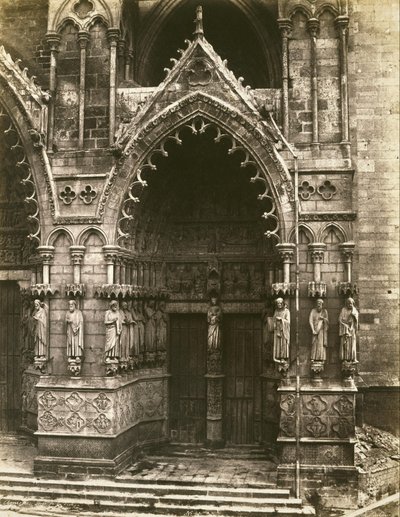 Kathedrale von Amiens (Porte de la Vierge) von Édouard Baldus