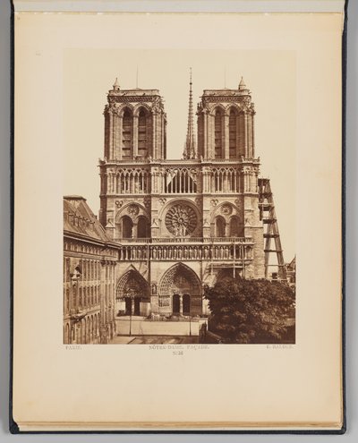 Notre-Dame (Fassade) von Édouard Baldus