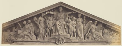 Giebel des Pavillon Richelieu, Louvre, Paris von Édouard Baldus