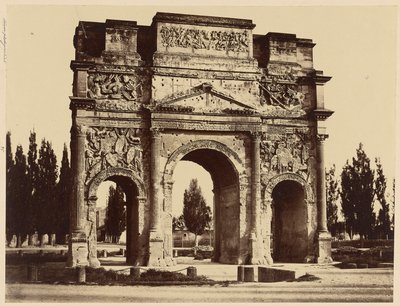 Römischer Triumphbogen, Orange von Édouard Baldus