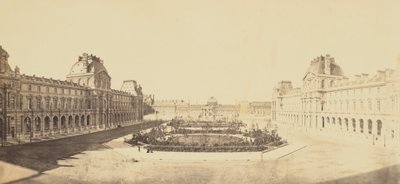 [Der Cour Napoléon mit Blick auf die Tuilerien, Louvre, Paris] von Édouard Baldus