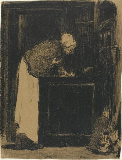 Alte Frau am Herd von Édouard Jean Vuillard
