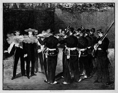 Erschießung Kaiser Maximilians von Mexiko von Édouard Manet