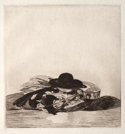 Frontispiz für eine Ausgabe von Radierungen: Hut und Gitarre von Édouard Manet