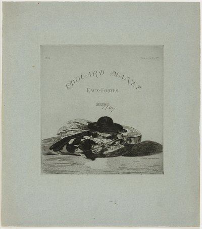 Hut und Gitarre, Frontispiz für die Ausgabe von vierzehn Radierungen von Édouard Manet
