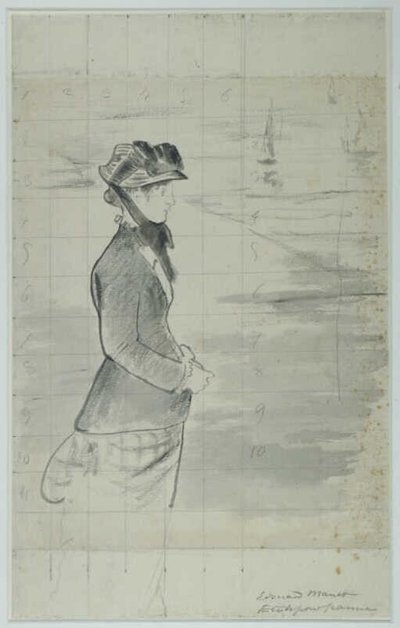 Manet - Annabel Lee am Meer stehend, circa 1881 von Édouard Manet
