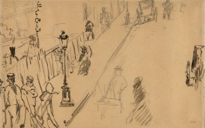 Manet - Die Rue Mosnier mit Gaslampe, 1878 von Édouard Manet