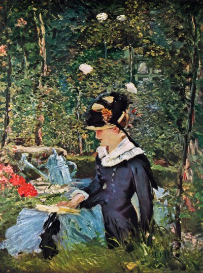 Junges Mädchen an der Schwelle des Gartens in Bellevue, 1880 von Édouard Manet