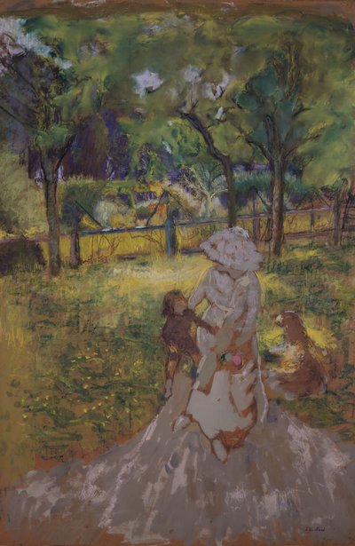 Mutter und Kind im Garten, Morgen im Obstgarten, 1909-1911 von Edouard Vuillard