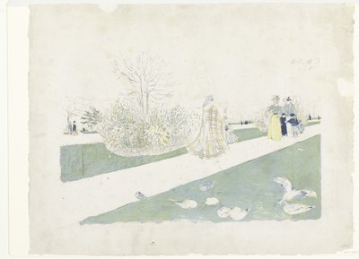 Spaziergänger im Park der Tuilerien in Paris von Edouard Vuillard