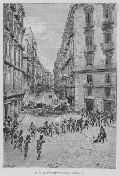 Der 15. Mai 1848 in Neapel von Edouardo Matania