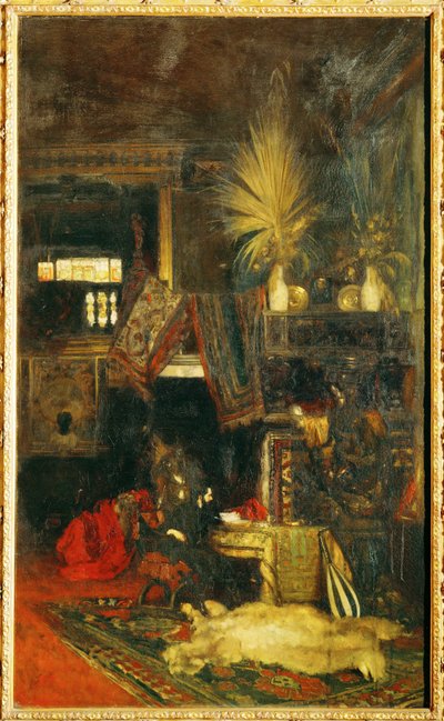 Maler Hans Makart in seinem Atelier von Eduard Charlemont