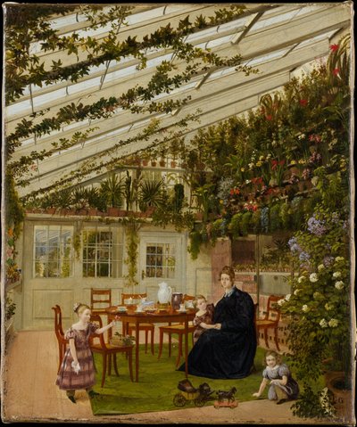 Die Familie von Herrn Westphal im Wintergarten von Eduard Gaertner