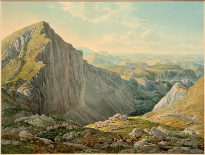 Der Große Höllstein mit der Aussicht gegen Mariazell von Eduard Gurk