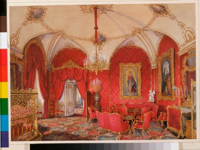 Interieurs des Winterpalastes: Das vierte reservierte Apartment - Das Eckzimmer von Eduard Hau