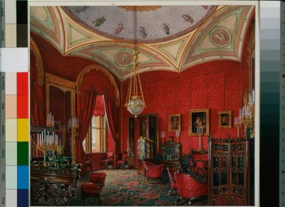 Interieurs des Winterpalastes: Das Arbeitszimmer der Kaiserin Alexandra Fjodorowna von Eduard Hau
