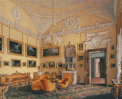 Innenräume des Winterpalastes. Das erste reservierte Apartment. Das Wohnzimmer von Herzog Maximilian Le von Eduard Hau