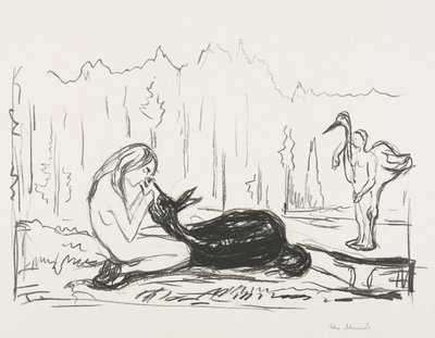 Alpha und Omega: Die Frau Omega und der Esel von Edvard Munch