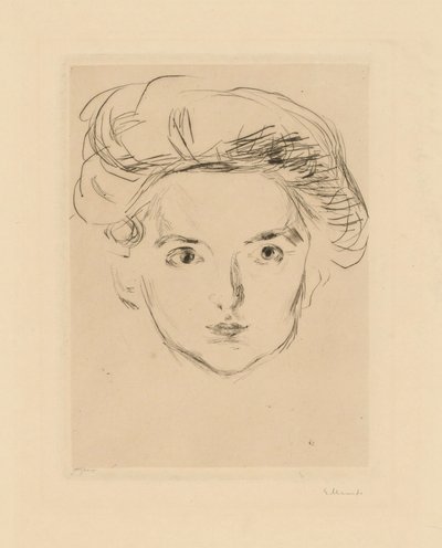 Berliner Kokotte (Mädchenkopf) von Edvard Munch