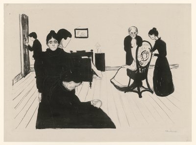 Der Tod im Krankenzimmer von Edvard Munch
