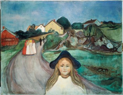 Straße in Åsgårdstrand von Edvard Munch