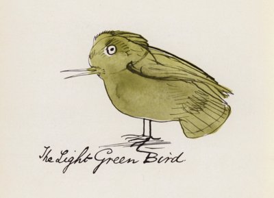 Edward Lear, Das Vogelbuch: Der hellgrüne Vogel von Edward (after) Lear