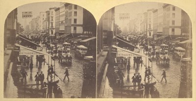 Broadway an einem Regentag, 1859 von Edward Anthony