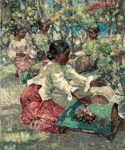 Burmesische Spitzenmacherinnen von Edward Atkinson Hornel