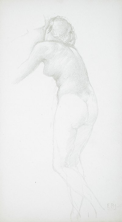 Weiblicher Akt von hinten gesehen von Edward Burne-Jones