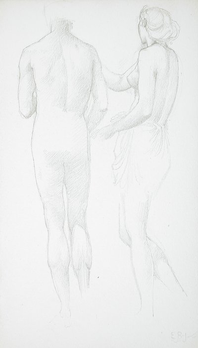 Zwei Akte von hinten gesehen von Edward Burne-Jones