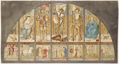 Rosenkriege - Eduard IV., Heinrich VI., St. Georg mit Allegorie von Edward Burne-Jones