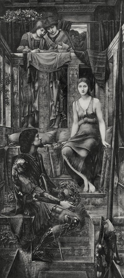 König Cophetua und das Bettelmädchen von Edward Coley (after) Burne Jones