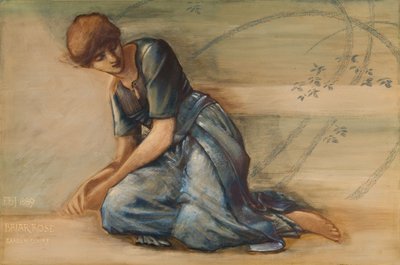 Studie für die Briar-Rose-Serie, Der Gartenhof von Edward Coley Burne Jones
