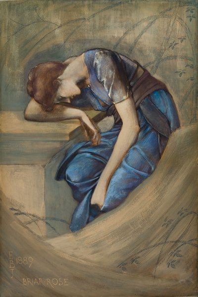 Studie für die Briar-Rose-Serie, Der Gartenhof von Edward Coley Burne Jones