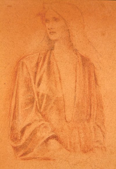 Studie eines Mädchens von Edward Coley Burne Jones